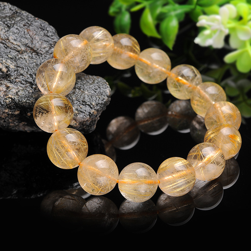 12629520.晶芭莎 金发晶手链送男友老公礼物12-13MM