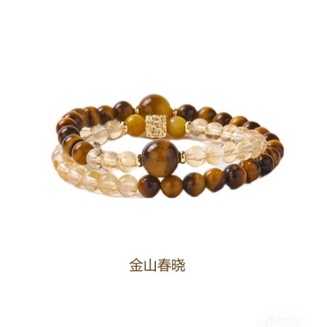 11626559.晶芭莎 暴富水晶神仙组合叠戴金发晶虎眼石手串