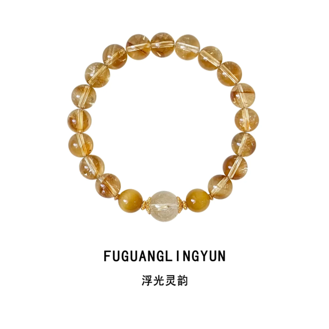 11626574.晶芭莎 浮光灵韵黄塔晶手链