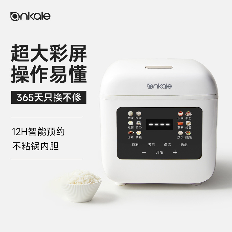 10328570.ankale电饭煲家用饭煲2-3人4迷你小电饭锅小型智能多功能煮饭锅2L