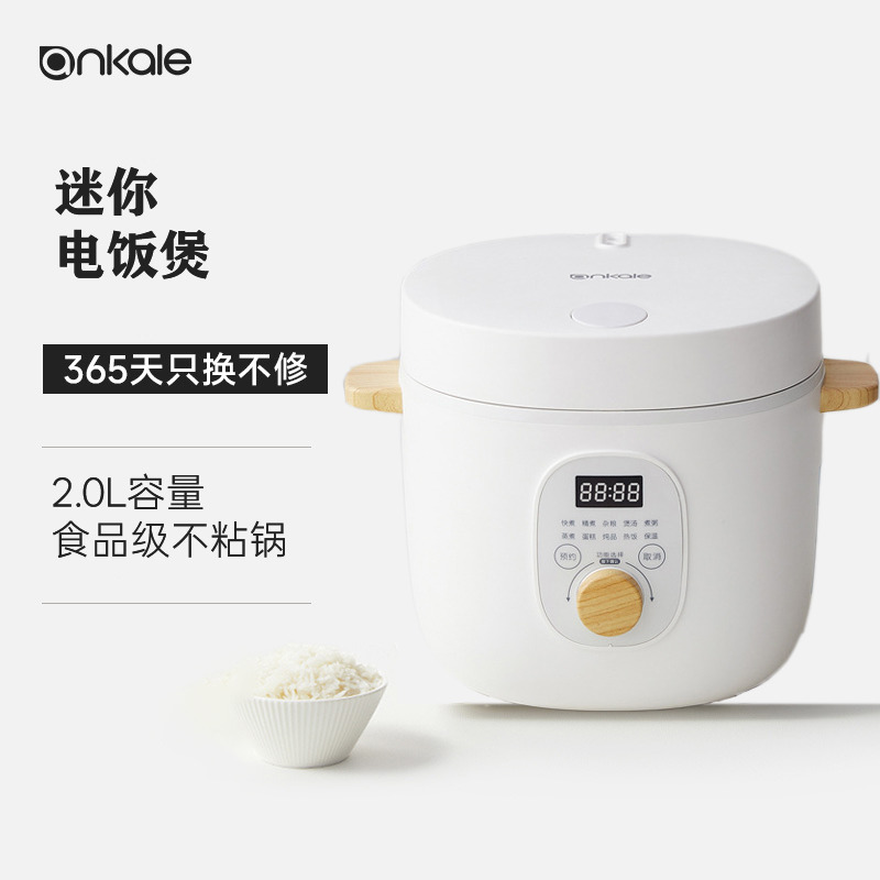 8628142.德国ankale小电饭煲2人3人家用多功能2L升智能煮饭小型迷你电饭锅