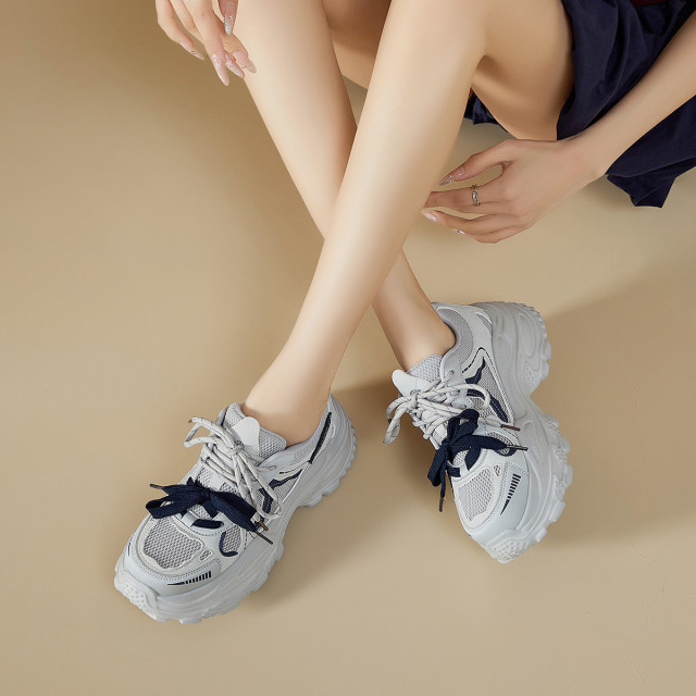 13485592.木林森新款夏季厚底小个子增高运动休闲鞋百搭女士老爹鞋