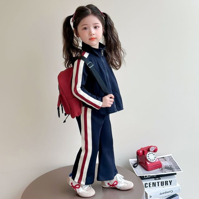13797503.女童套装春装新款2026洋气运动儿童休闲春秋喇叭裤卫衣外套两件套