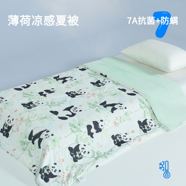 13807333.【一被双感 凉而不冰】品牌同源宝宝薄荷夏凉被  初生婴儿专用小被子儿童空调被【一面柔一面凉】