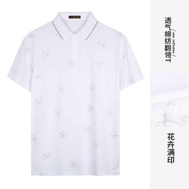 10695056.才子男装时尚满印图案翻领POLO衫