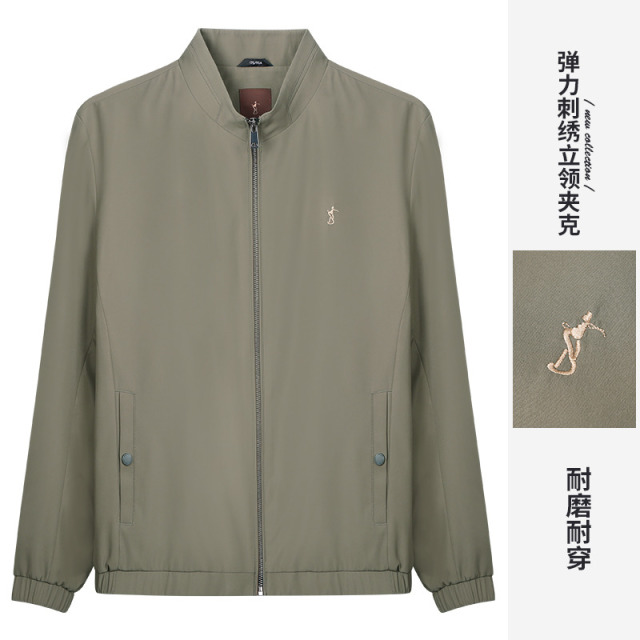 11711821.才子男装立领轻商务刺绣夹克