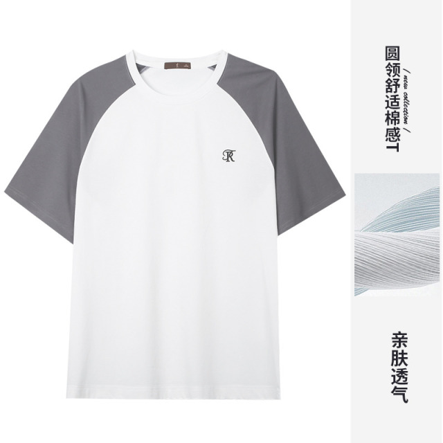 11777123.才子男装撞色插肩袖百搭棉感T恤 81252E2960