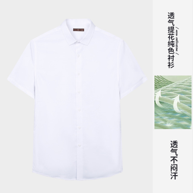 11785155.才子男装经典纯色透气衬衫 12252E0321