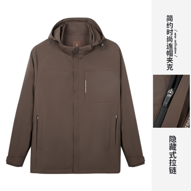 12696802.才子男装可脱卸连帽印花茄克男士简约休闲外套 22255E0925
