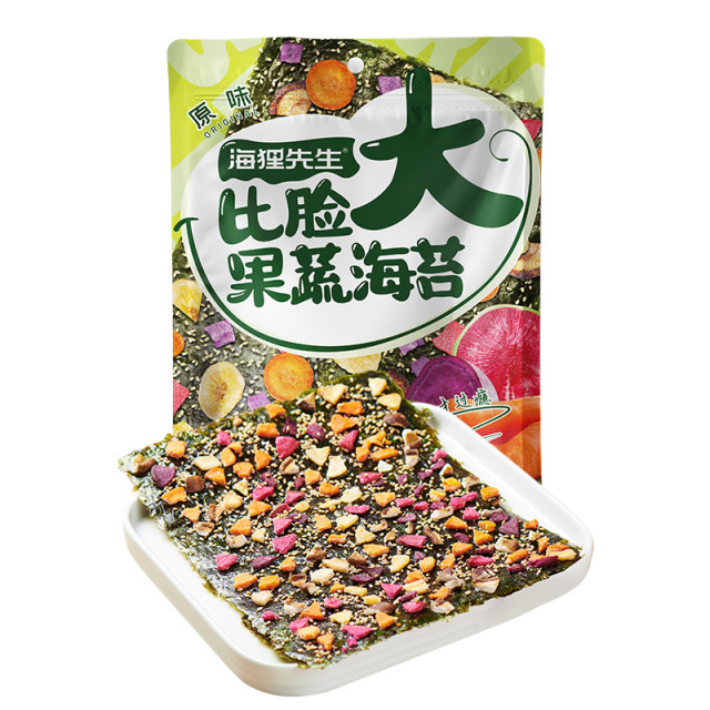 12679310.海狸先生【任选】}比脸大果蔬海苔36g/袋/袋（原味、肉松味）一口吃进6种原切果蔬