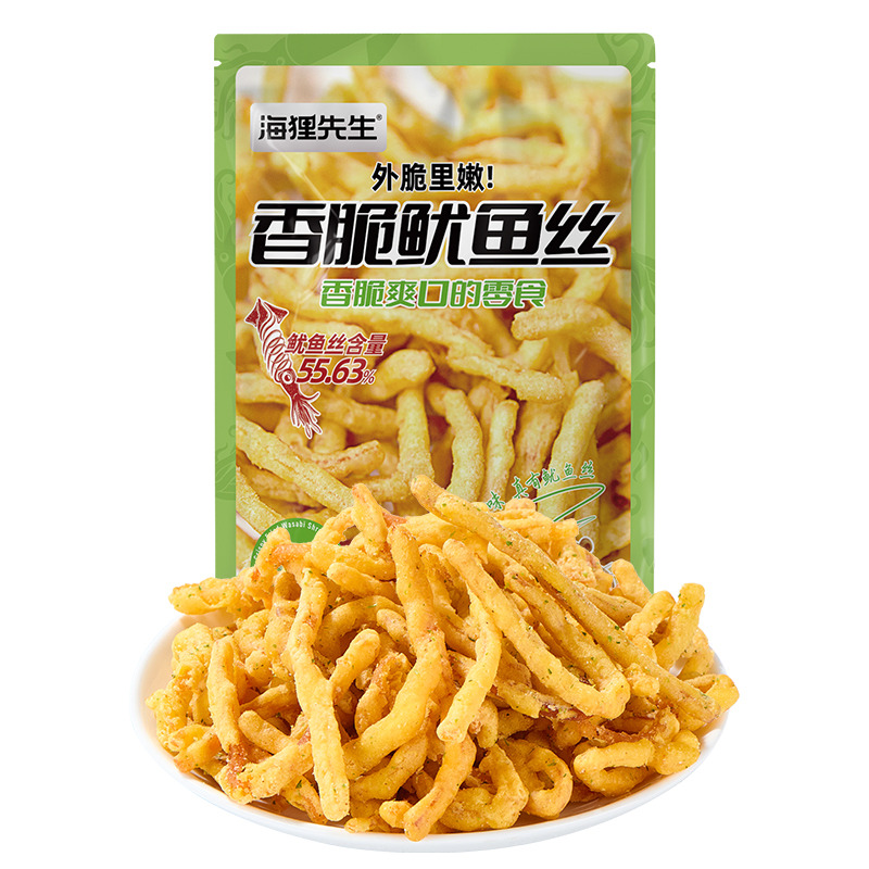 12679317.海狸先生【任选】香脆鱿鱼丝原味、芥末味、蒜香味33g/袋