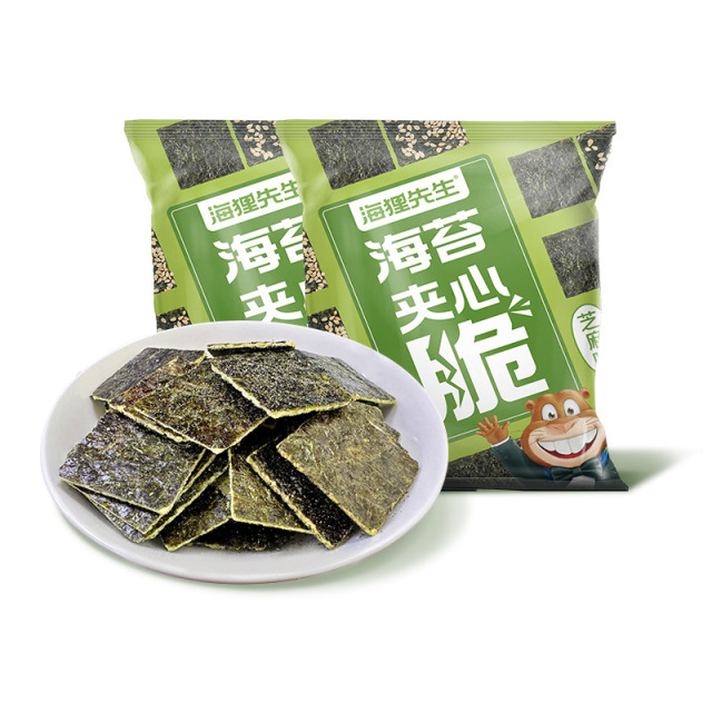 13200268.配料表干净分享装海苔零食海狸先生  海苔夹心脆35g*2/4/6袋多规格可选儿童孕妇可以吃的零食