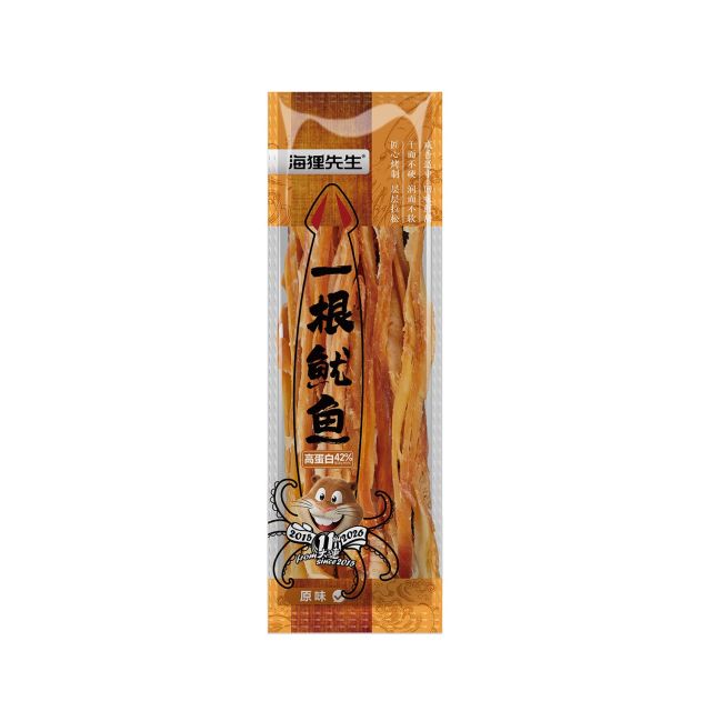 13333964.新晋网红零食海狸先生一根鱿鱼120g/袋长鱿鱼条网红零食