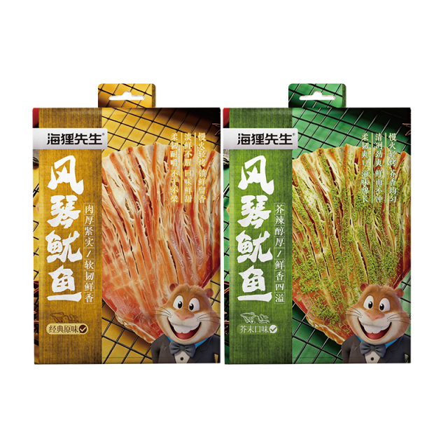 13600767.海狸先生 风琴鱿鱼原味芥末味100g多种规格可选