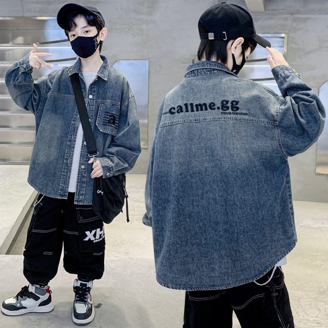 12939124.【男童牛仔渐变衬衫】春秋款 CSR521