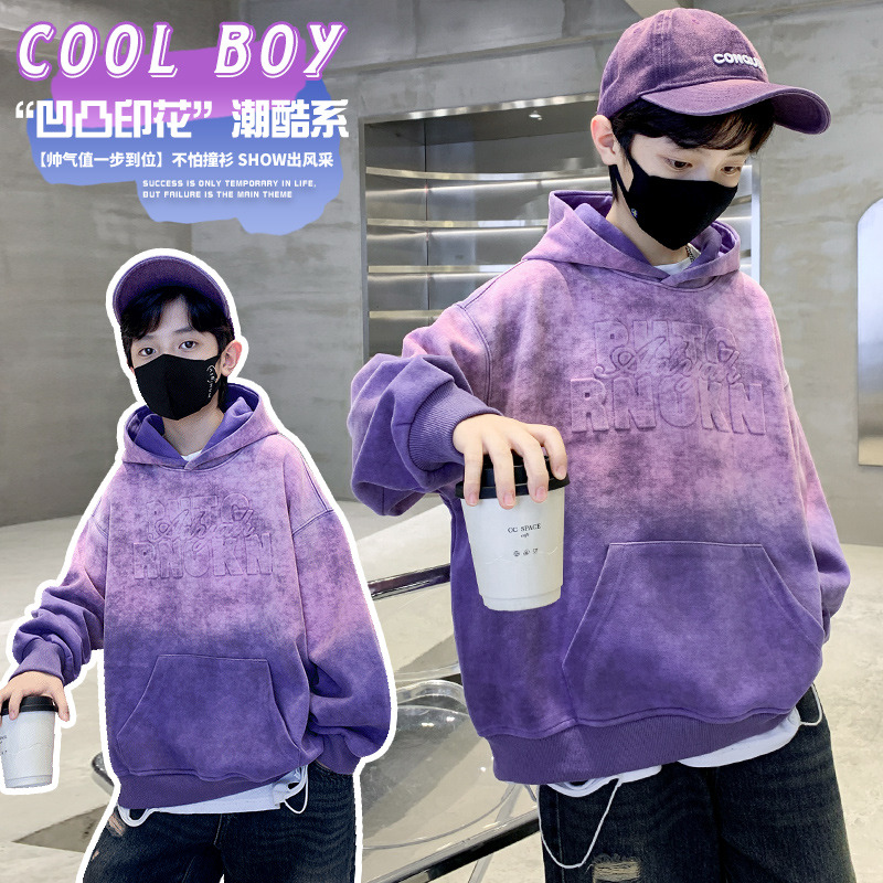 12939473.【男童凹凸印花连帽卫衣】春秋款 WYH1108