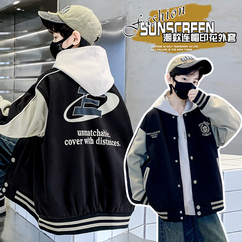 12939500.汤姆牛男童春秋款中大童潮流帅气棒球服外套