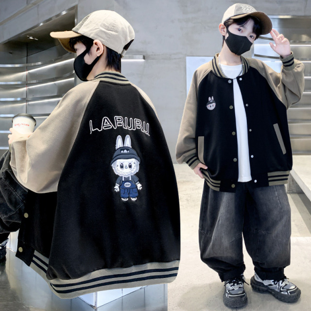 12939675.男童春秋款中大童拉布布棒球服外套