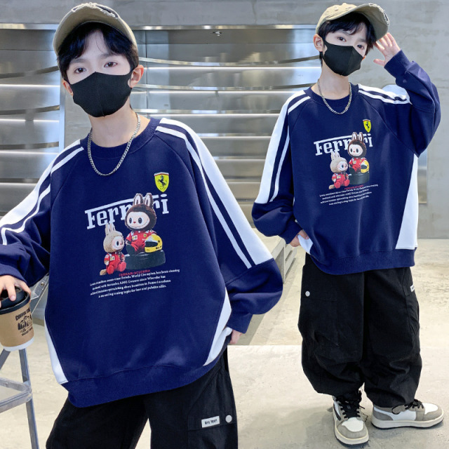 12939658.男童春秋款中大童拉布布印花时尚卫衣