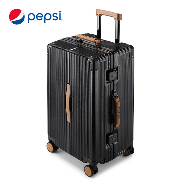 10091906.Pepsi百事 时尚商务出游多功能大容量杯架密码旅行箱拉杆箱