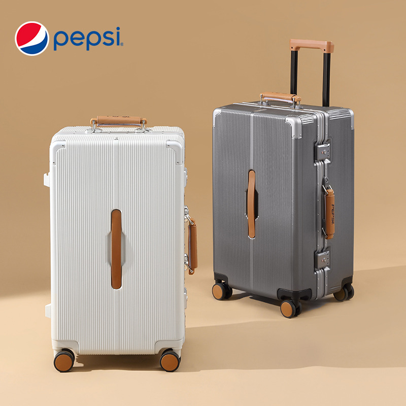 10091906.Pepsi百事 时尚商务出游多功能大容量杯架密码旅行箱拉杆箱