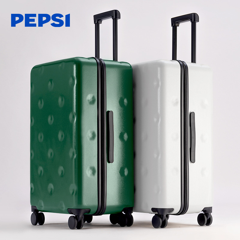 10816881.Pepsi百事 时尚潮流商务多功能杯架USB充电口大容量搬家旅行结实密码行李箱