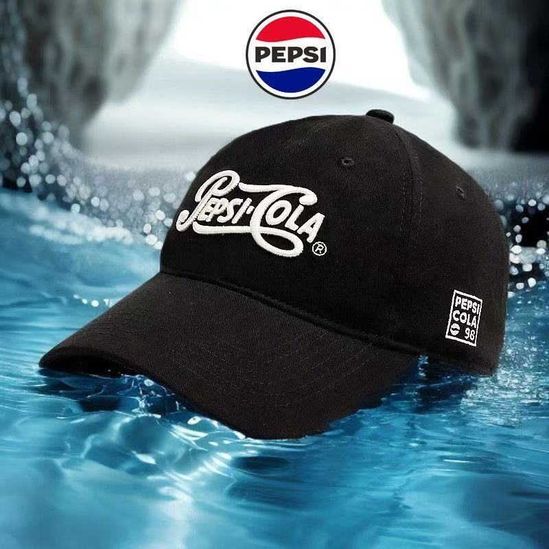 12313430.Pepsi百事时尚出游防晒太阳帽男女百搭刺绣帅气通勤高级感棒球帽