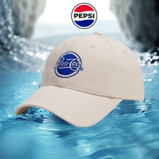 12313431.Pepsi百事学生出游防晒太阳帽男女百搭情侣款刺绣时尚运动高颜值棒球帽