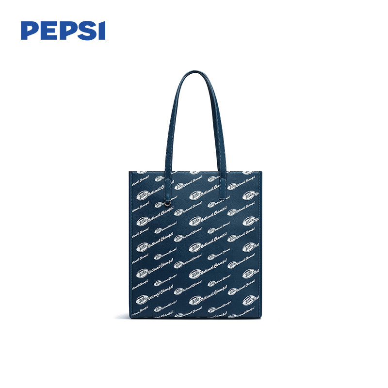 12313557.Pepsi百事美式通勤休闲四季时尚质感托特包大容量情侣腋下单肩包