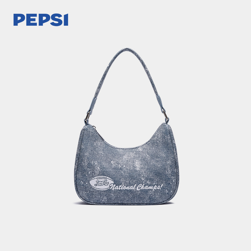 12313554.Pepsi百事美式个性潮酷logo通勤时尚休闲洋气大学生单肩包腋下包