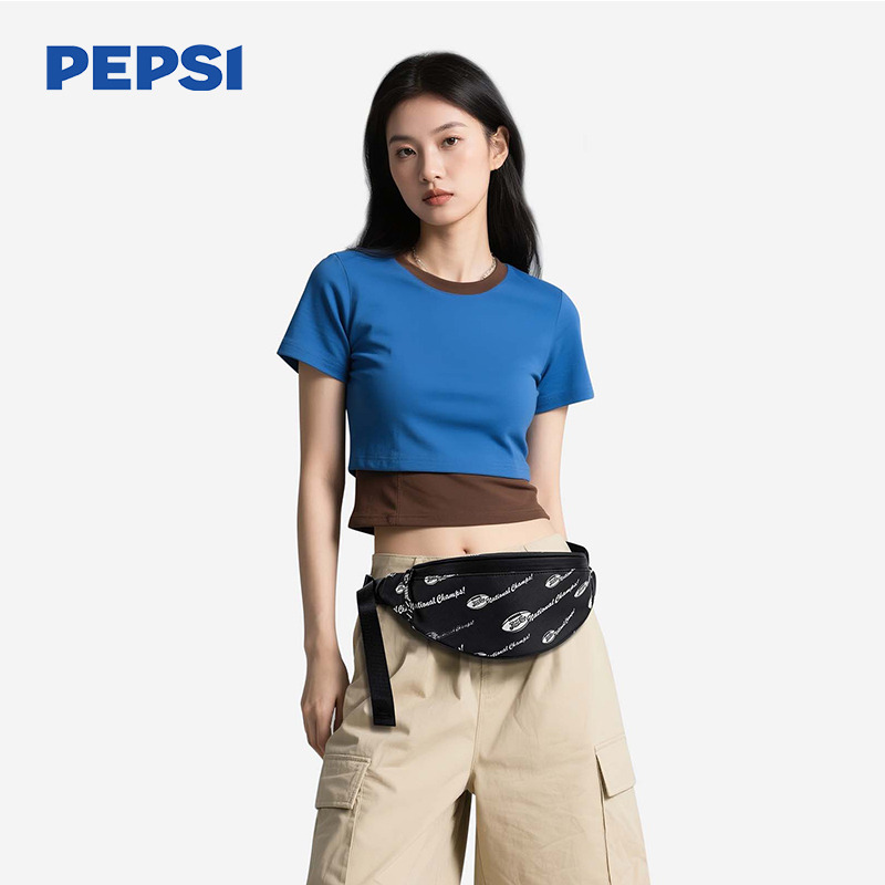 12313558.Pepsi百事美式时尚休闲通勤上班族便捷出行潮流运动男女同款腰包