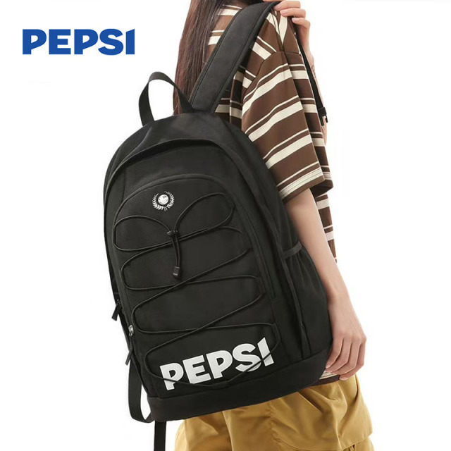 12376210.Pepsi百事时尚双肩包大容量百搭运动休闲轻便防泼水旅行背包通勤电脑包高颜值