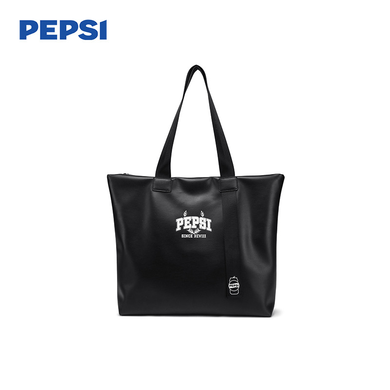 12432897.Pepsi百事简约大容量百搭通勤时尚潮流个性托特包男女同款单肩包