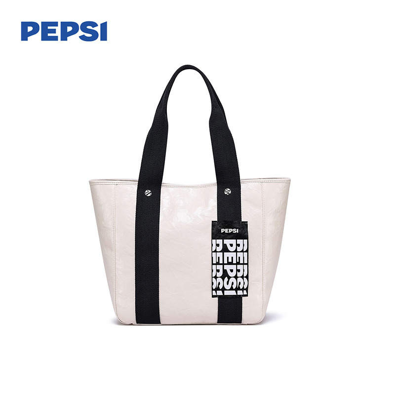 12432656.Pepsi百事时尚潮流百搭通勤男女同款大容量轻便高级托特包单肩包