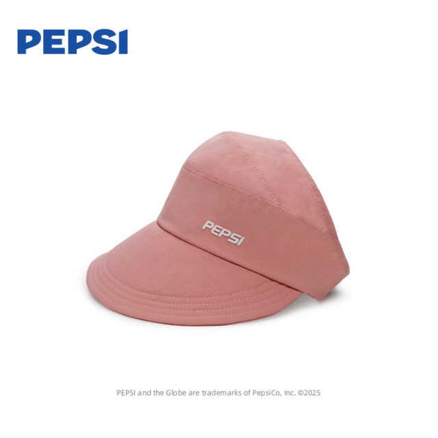 12535405.Pepsi百事 时尚空顶防晒帽女扎马尾遮阳轻便运动百搭太阳帽
