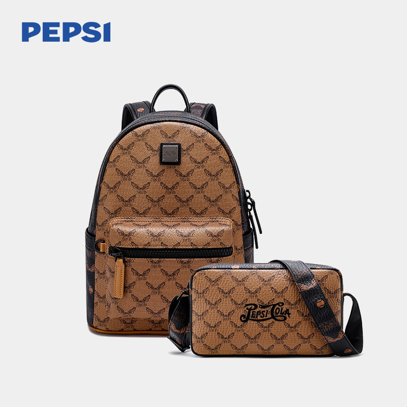 12433399.Pepsi百事美式复古拍一发二旅行大容量男女同款送礼书包双肩包