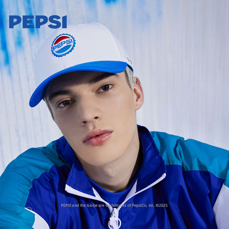 12689006.Pepsi百事 时尚出游刺绣百搭撞色防晒遮阳运动帽棒球帽鸭舌帽
