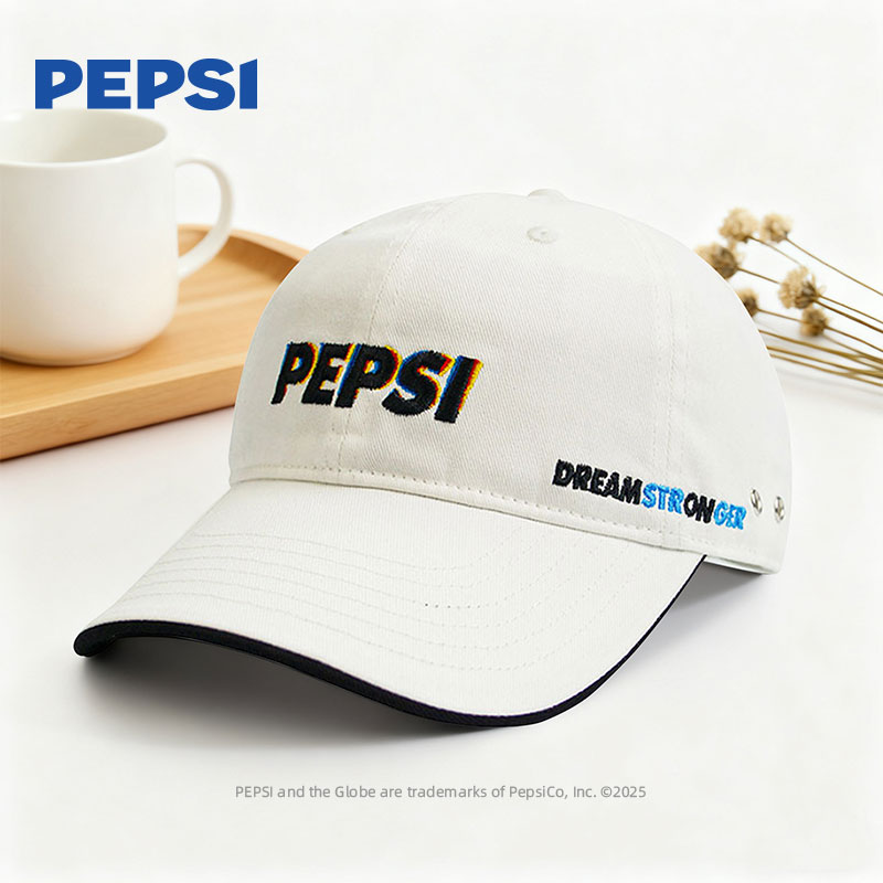 12689049.Pepsi百事时尚休闲刺绣棒球帽男女同款百搭运动出游防晒鸭舌帽