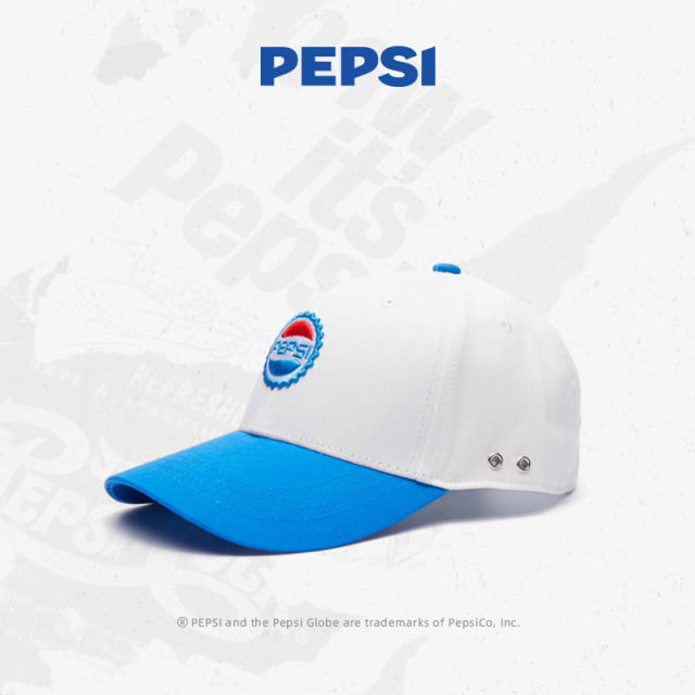12689006.Pepsi百事 时尚出游刺绣百搭撞色防晒遮阳运动帽棒球帽鸭舌帽