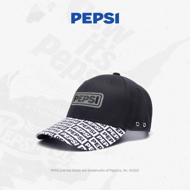 12689019.Pepsi百事复古棒球帽刺绣鸭舌帽休闲百搭男女防晒出游运动遮阳帽