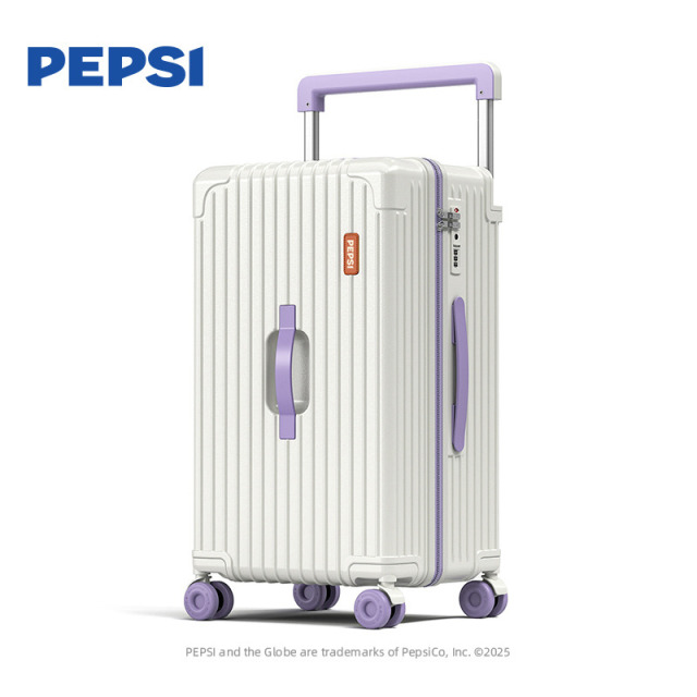 12844631.Pepsi百事时尚大容量结实耐用多功能高颜值宽拉杆出游旅行搬家密码拉杆箱