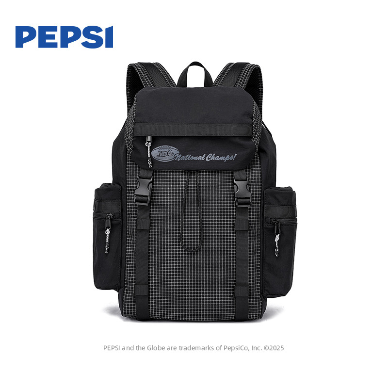 12845439.Pepsi百事时尚潮流大容量多功能双肩包经典百搭户外运动徒步背包