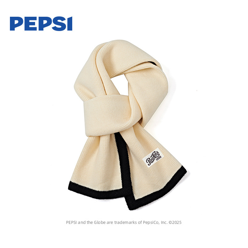 12935297.Pepsi百事潮流秋冬小香风百搭保暖高级休闲软糯涤纶绒绒女款围巾