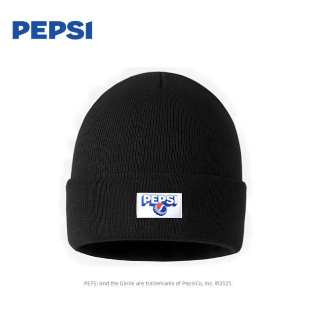 12940204.Pepsi百事潮牌帅护耳帽加厚保暖棉帽韩版冷帽显脸小针织帽绒绒帽