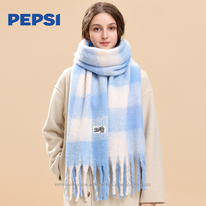 12935796.Pepsi百事秋冬高级感韩系加宽加厚防风保暖涤纶潮流百搭绒绒围巾
