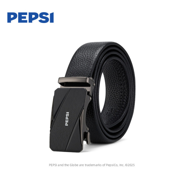 12965535.Pepsi百事高端轻奢商务百搭时尚简约年轻人裤带牛剖层移膜革皮带
