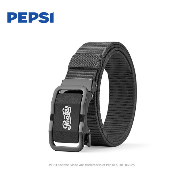 12954047.Pepsi百事时尚自动扣帆布工装休闲简约户外编织裤带学生男女腰带