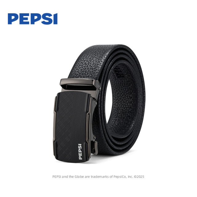 12966360.Pepsi百事韩版时尚高颜值百搭休闲商务牛剖层移膜革男款皮带