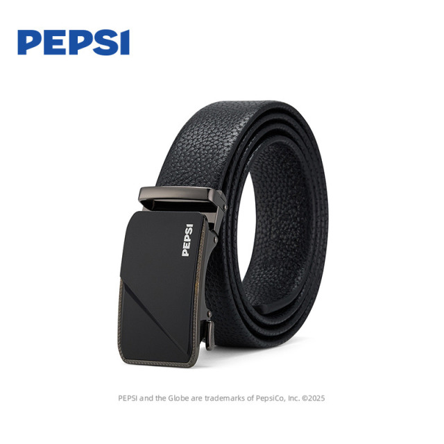12966333.Pepsi百事韩版时尚休闲商务百搭裤带牛剖层移膜革男款经典皮带