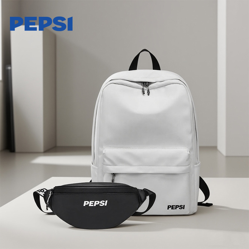 9644961.Pepsi百事 潮流百搭大容量电脑包情侣旅行出游运动背包双肩包